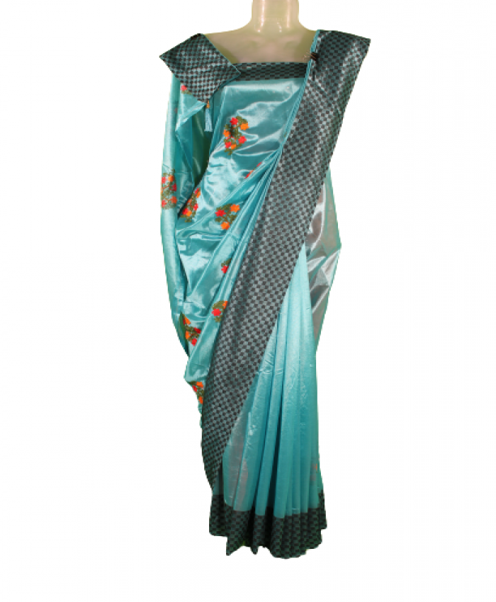 Tiya fancy embroidery Sarees