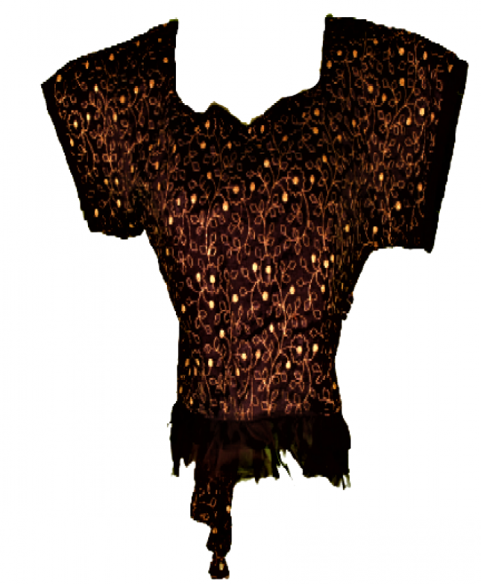  Readymade Blouse- black designer sequence work 