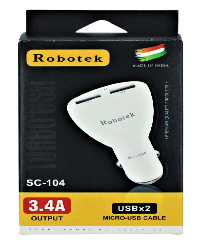  Robotek SC-104 (3.4a) USBx2 Micro-USB Cable