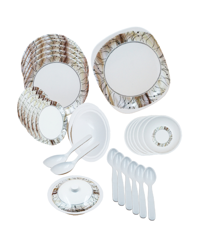 Dinnerware Set / Melamine Dinnerware Set / Khushi Melamine Dinnerware Set, 38 pcs