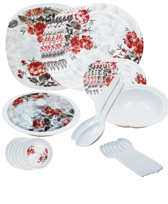 Dinner plates set / Dinner Set / Smiley Melamine 32 Pieces Dinner Set