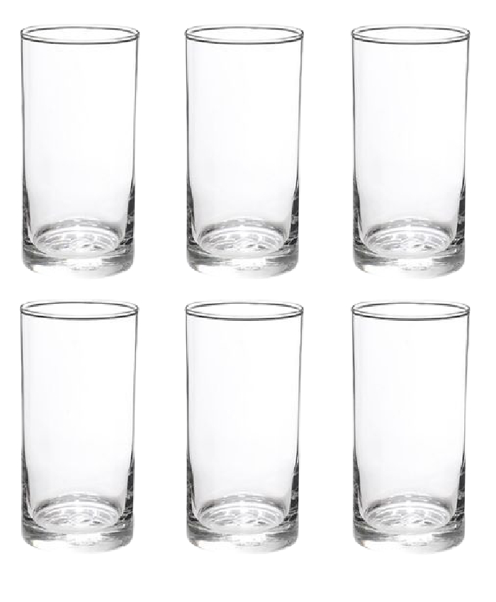 Glasses / Drinking glass set / Long Cool Glass/ Cuba Long Cool Glass, Set Of 6 Pieces