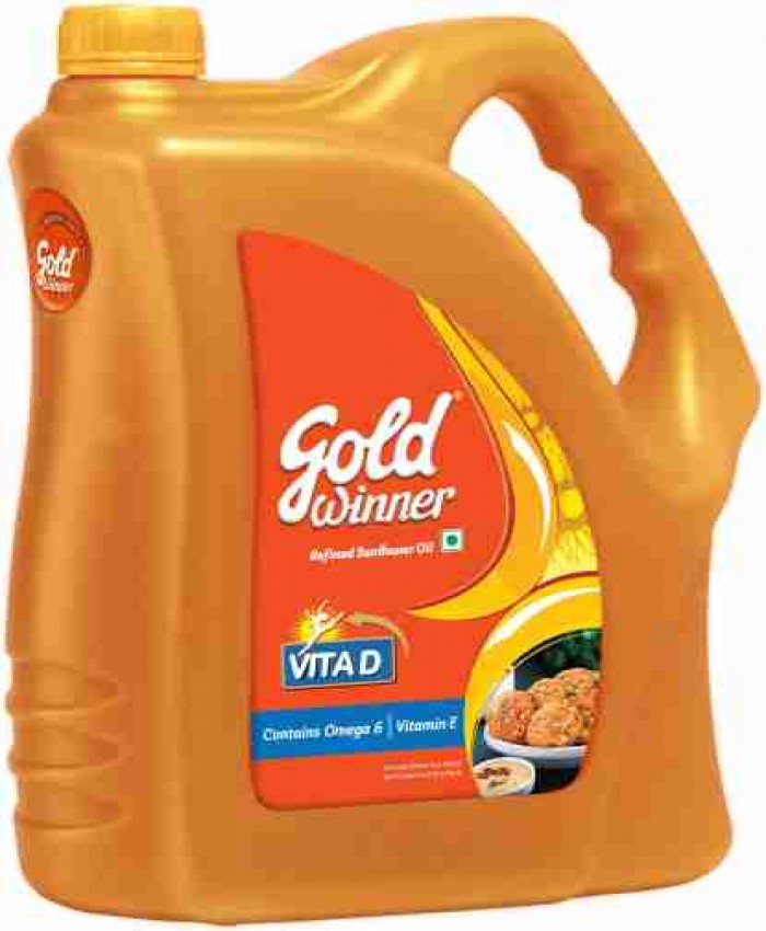Edible Oil, Gold Winner  Refined Sunflower oil 5 L