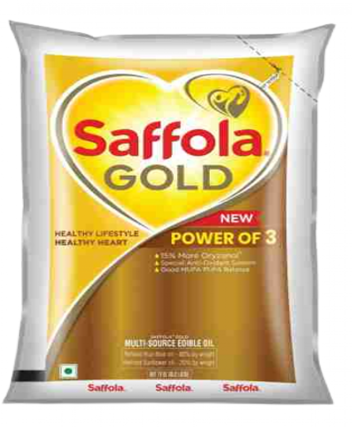 Sunflower Edible Oil, Saffola Gold Refined Cooking Oil 1 L