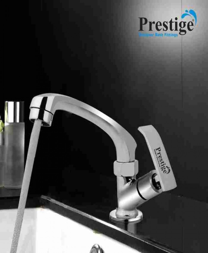 Prestige Deck Mounted Pillar Cock Swan Neck Faucet