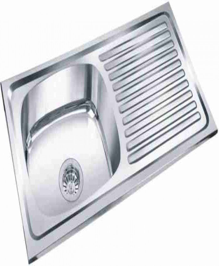 Zesta (37*18*8) 304 Grade Stainless Steel Single Bowl Kitchen Sink with Drainboard (Silver)