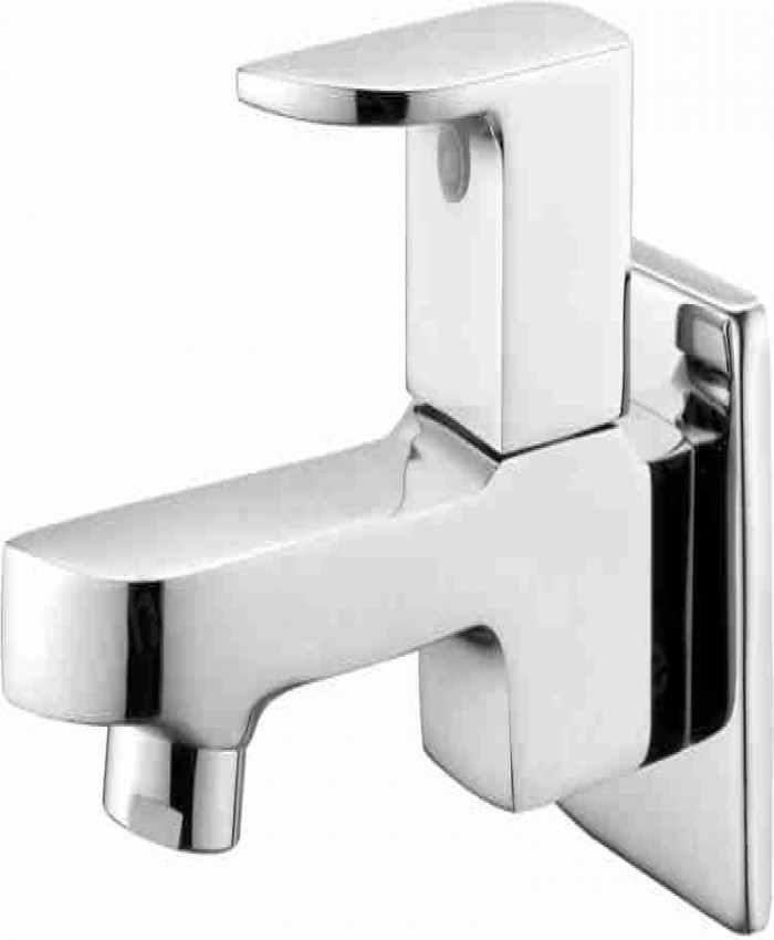 Sink Tap RUHE Pristine Brass BIB Cock Long  Body With Wall Flange Bid Tap Faucet 