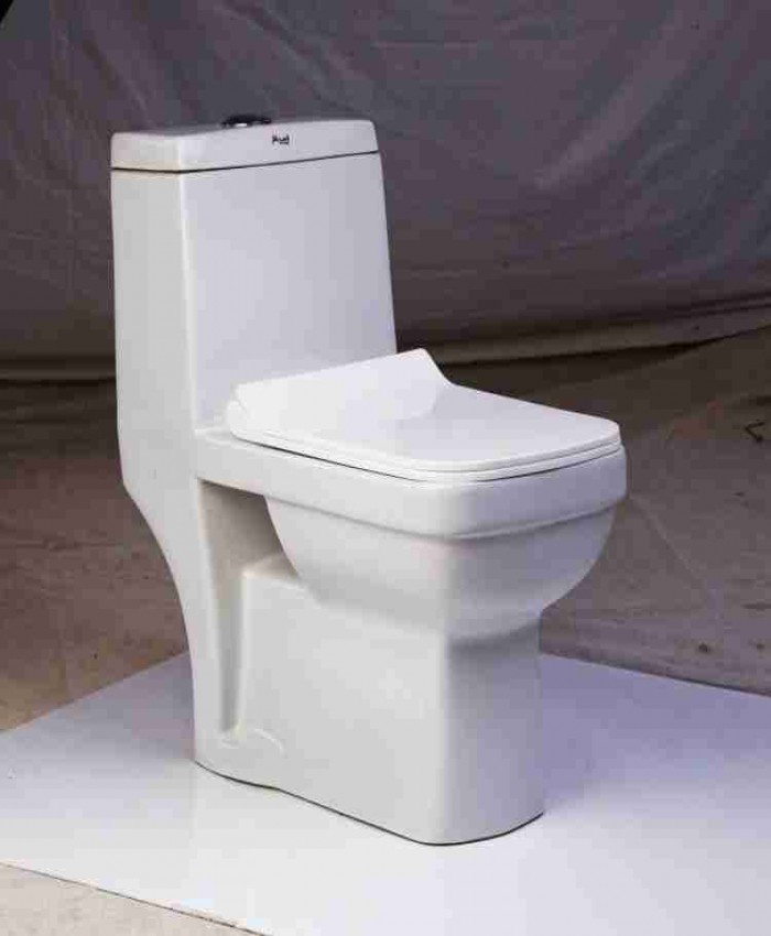 Clayplus 105- premium grade ceramic floor mounted one piece toilet commode 