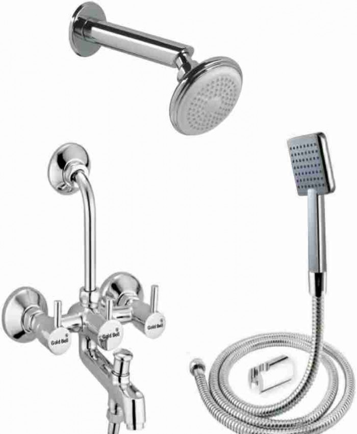 Shower Kit, Gold Bell Premium  Quality Brass (BR03IN1R31)  3 In 1 Wall Mixer Batroom 3 In 1 Wall Mixer  Batroom 3 IN 1 Set 1 Mixer Faucet